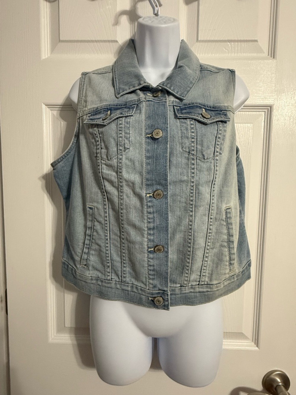 Old Navy Light Blue Denim Vest